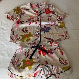 Stars Above Floral Pajama Set - Multicolor